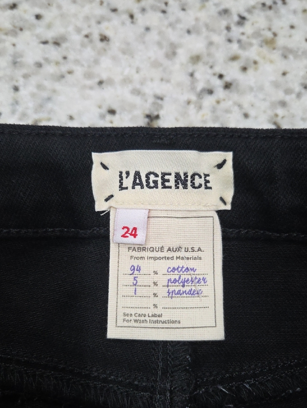 L'AGENCE Bell High Rise Flare Jeans In Noir, Size 24, NWT - Picture 7 of 9